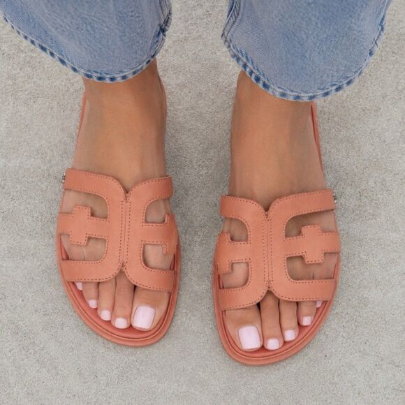 Sam Edelman Shoes - Sam Edelman Slide Sandals Womens 11 Pink Resort Valeri Coastal Beach Resortwear